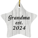 Grandma Established Est. 2024 - Star Ornament F