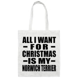 All I Want For Christmas Is My Norwich Terrier - Tote Bag White