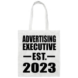 Advertising Executive Established EST. 2023 - Tote Bag White