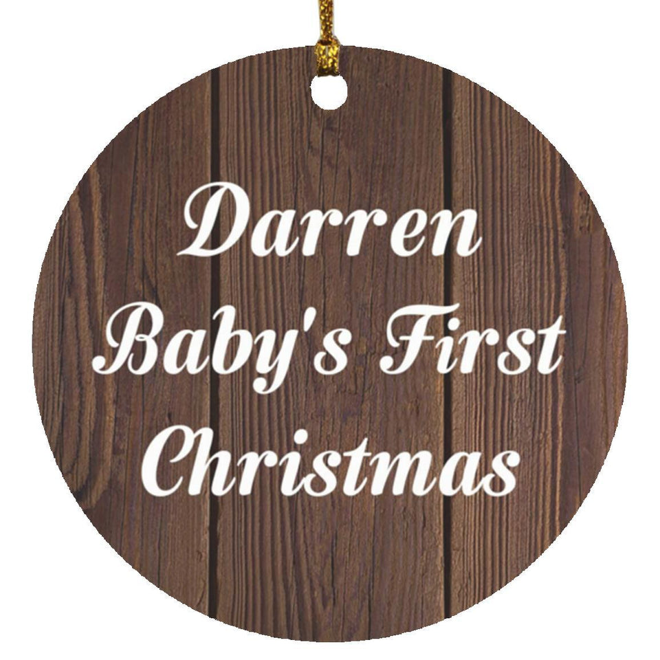Darren Baby's First Christmas - Circle Ornament D