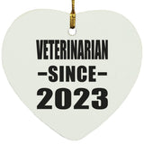 Veterinarian Since 2023 - Heart Ornament