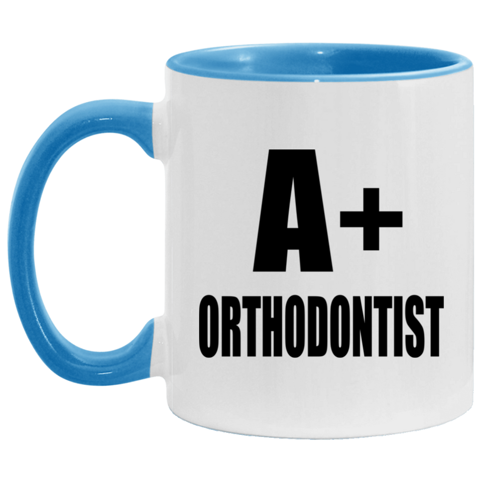 A+ Orthodontist - 11oz Accent Mug Blue