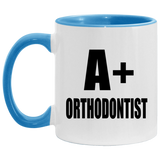 A+ Orthodontist - 11oz Accent Mug Blue
