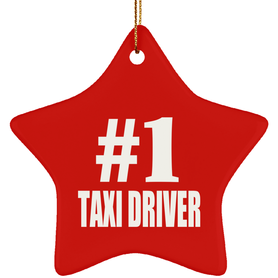Number One #1 Taxi Driver - Star Ornament