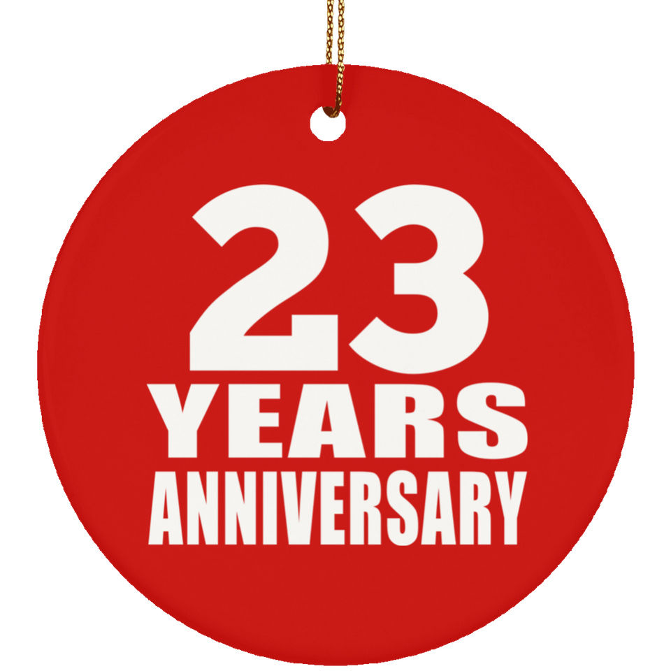 23rd Anniversary 23 Years Anniversary - Circle Ornament