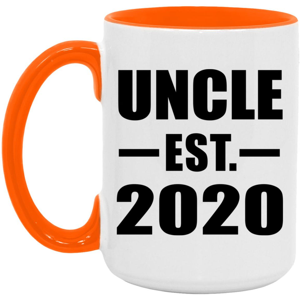 Uncle Established EST. 2020 - 15oz Accent Mug Orange