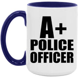 A+ Police Officer - 15oz Accent Mug Purple