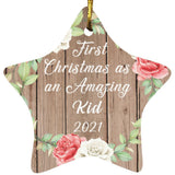 First Christmas As an Amazing Kid 2021 - Star Ornament B