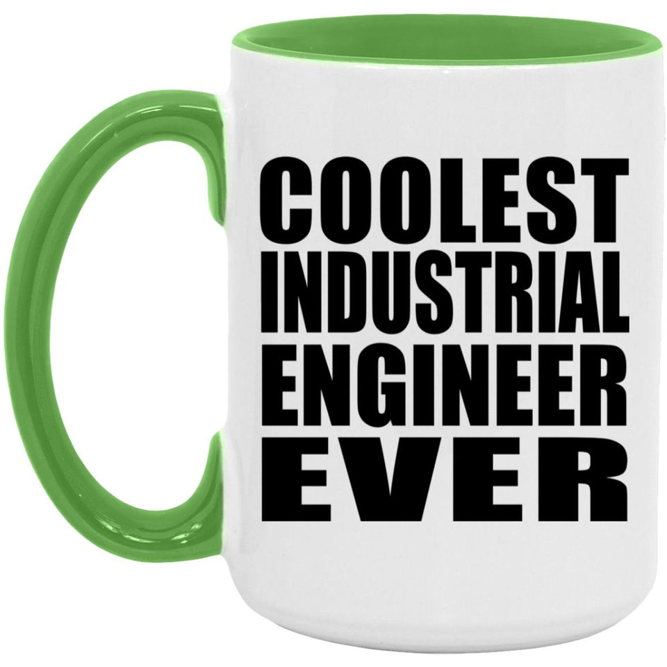 Coolest Industrial Engineer Ever - 15oz Accent Mug Green
