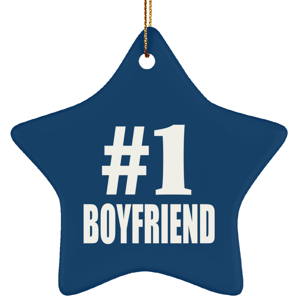 Number One #1 Boyfriend - Star Ornament