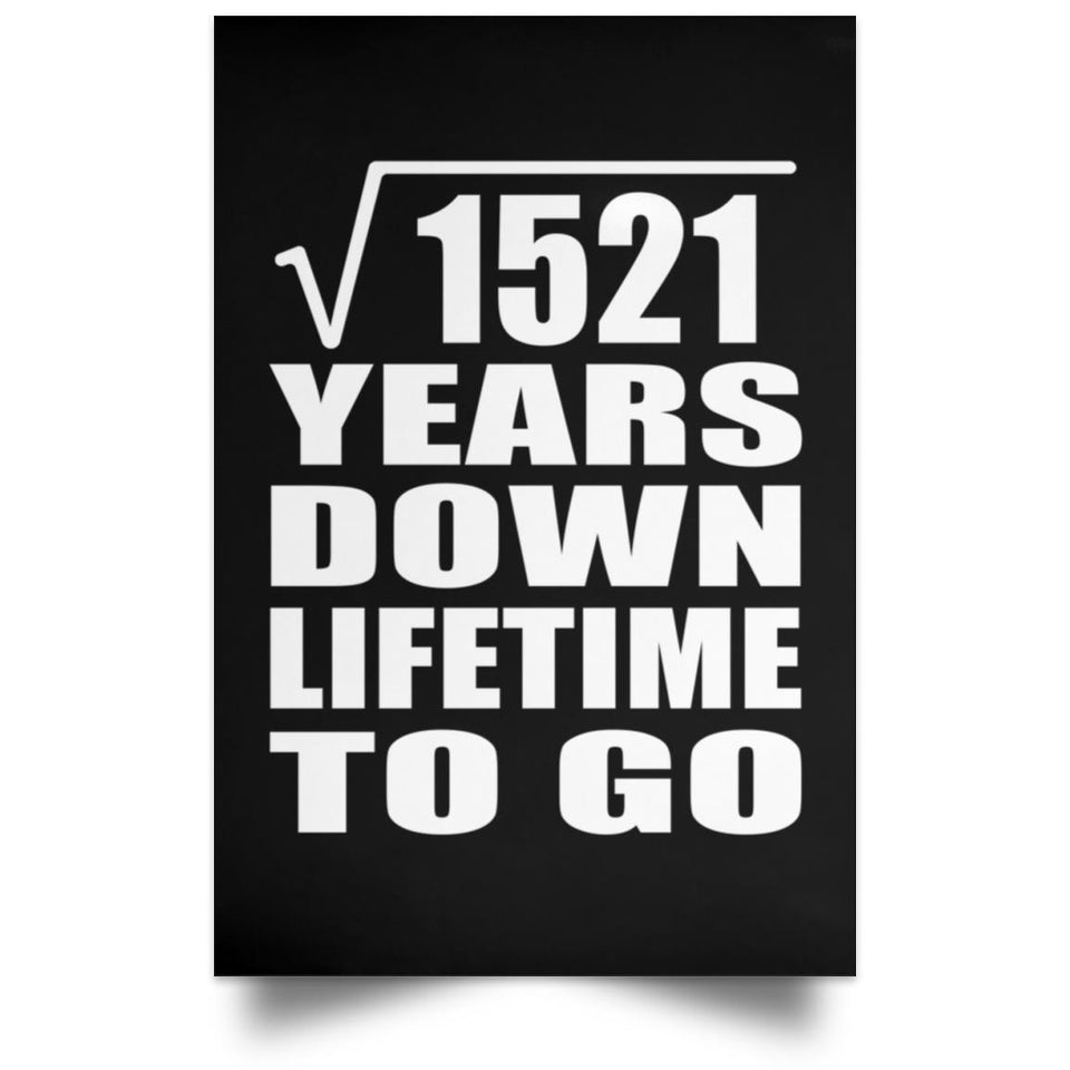 39th Anniversary Square Root of 1521 Years Lifetime To Go - Poster Portrait