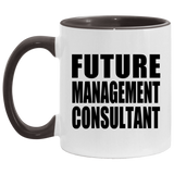 Future Management Consultant - 11oz Accent Mug Black