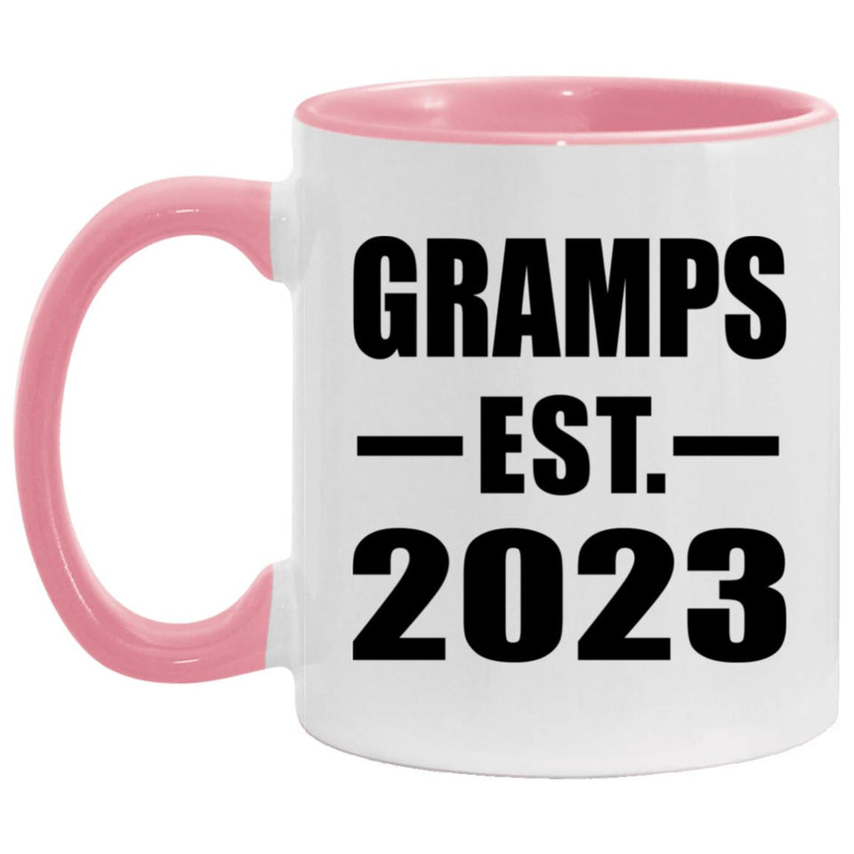 Gramps Established EST. 2023 - 11oz Accent Mug Pink