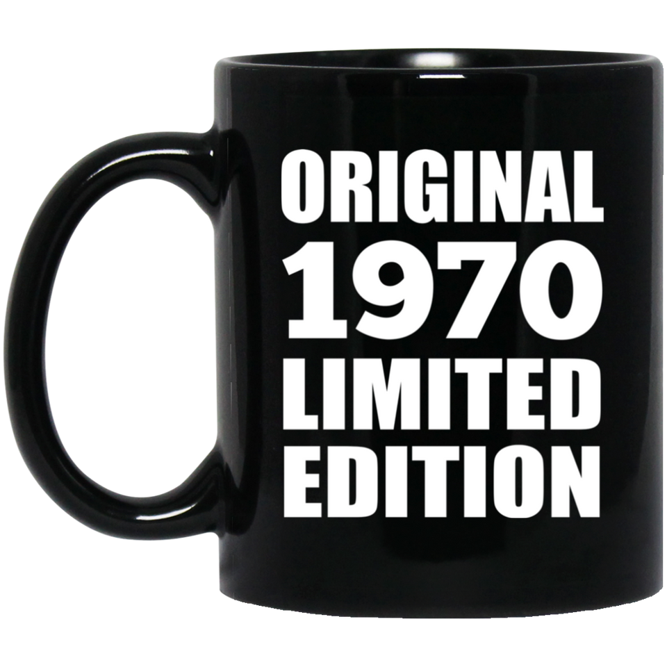 54th Birthday Original 1970 Limited Edition - 11oz Coffee Mug Black