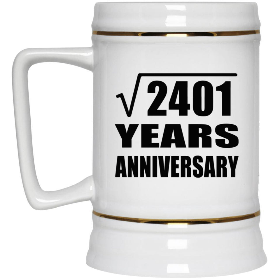 49th Anniversary Square Root of 2401 Years Anniversary - Beer Stein