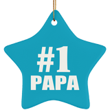 Number One #1 Papa - Star Ornament