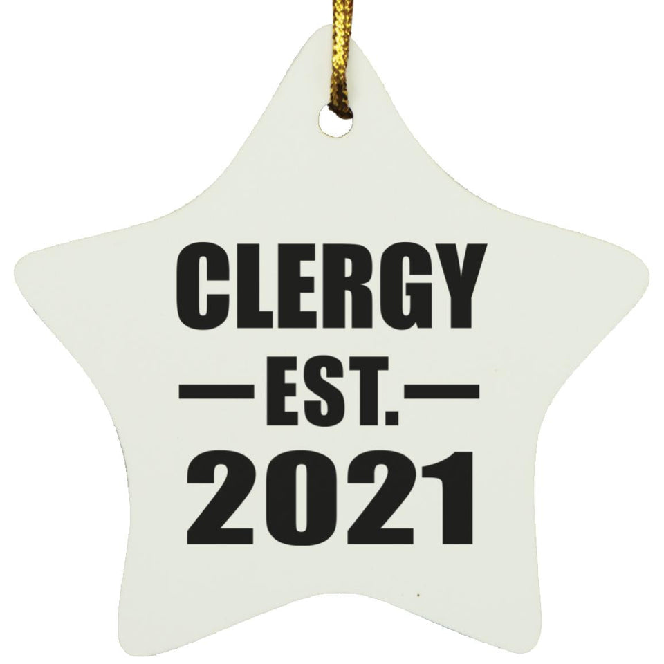 Clergy Established EST. 2021 - Star Ornament