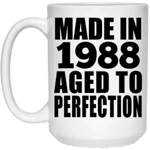 36th Birthday Made In 1988 Aged to Perfection - 15 Oz Coffee Mug