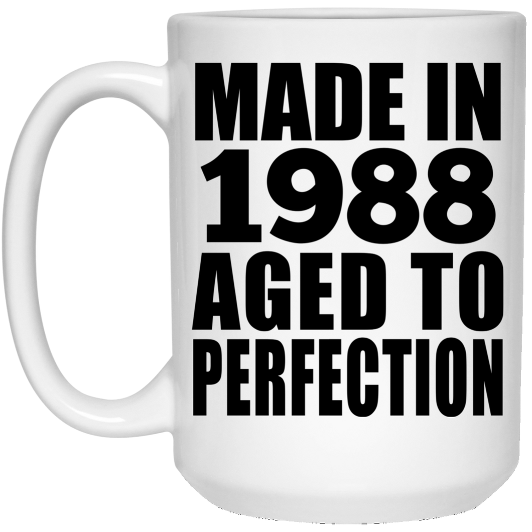 36th Birthday Made In 1988 Aged to Perfection - 15 Oz Coffee Mug