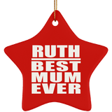 Ruth Best Mum Ever - Star Ornament