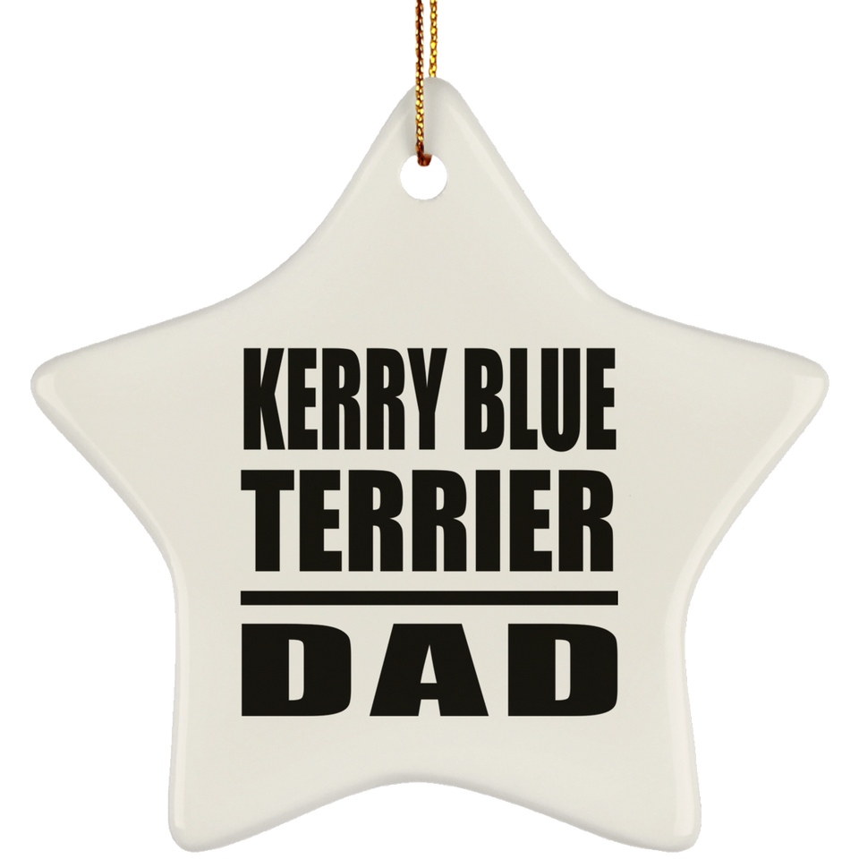 Kerry Blue Terrier Dad - Star Ornament