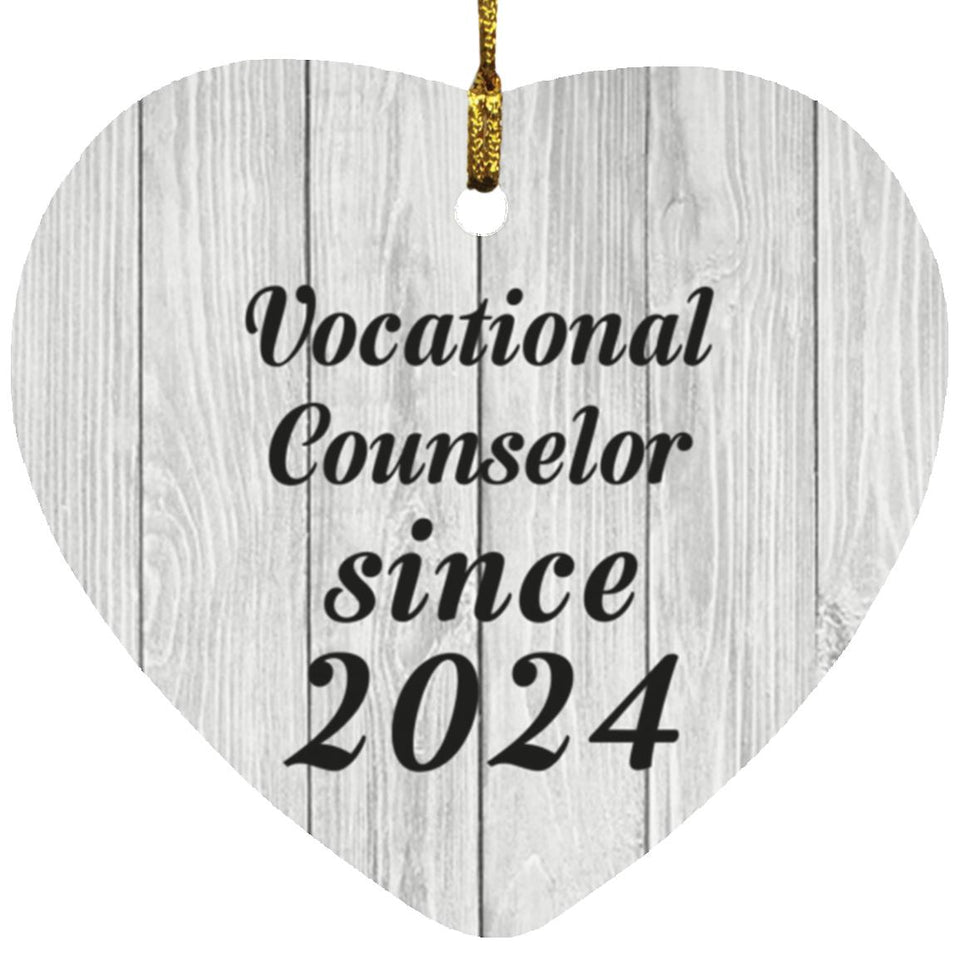 Vocational Counselor Since 2024 - Heart Ornament F
