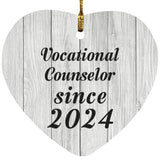 Vocational Counselor Since 2024 - Heart Ornament F