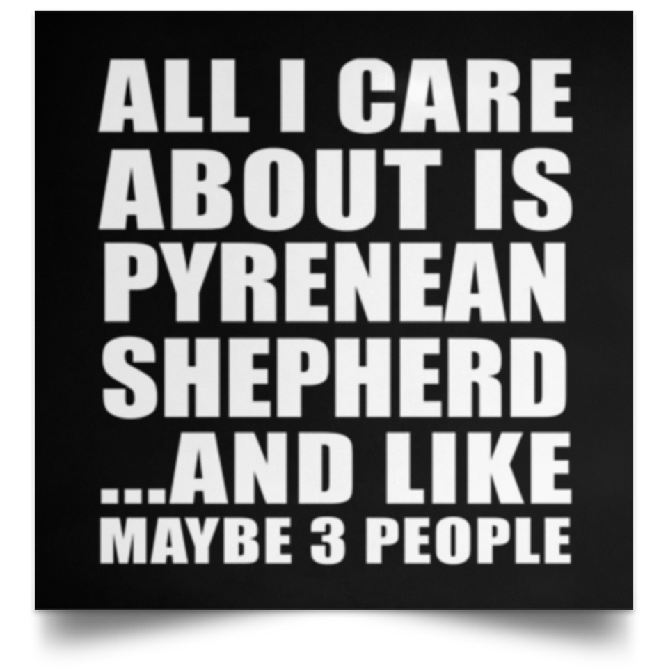 All I Care About Is Pyrenean Shepherd - Poster Square