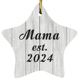 Mama Established Est. 2024 - Star Ornament F