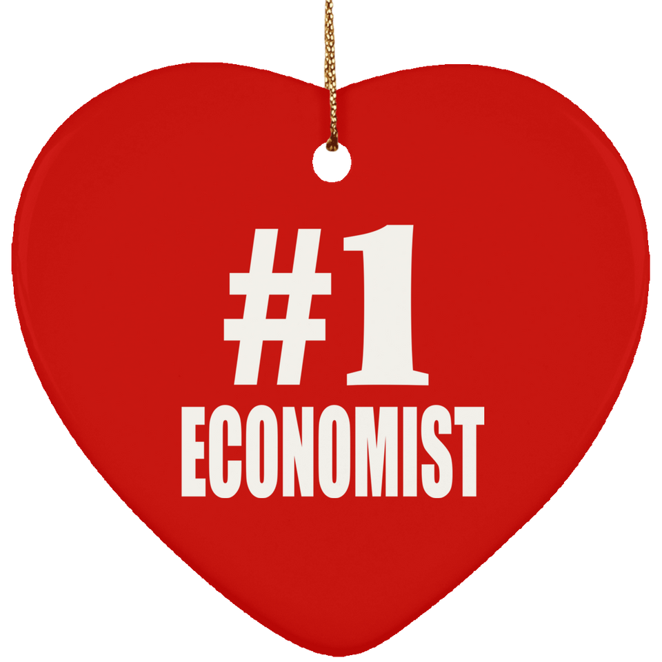 Number One #1 Economist - Heart Ornament