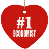 Number One #1 Economist - Heart Ornament