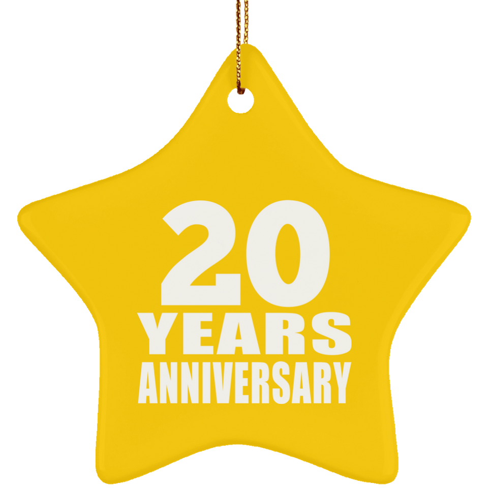 20th Anniversary 20 Years - Star Ornament
