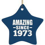 51st Birthday Amazing Since 1973 - Star Ornament