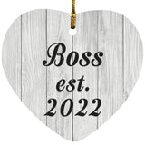 Boss Established Est. 2022 - Heart Ornament F