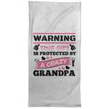 Warning This Girl Is Protected by A Crazy Grandpa - Hand Towel