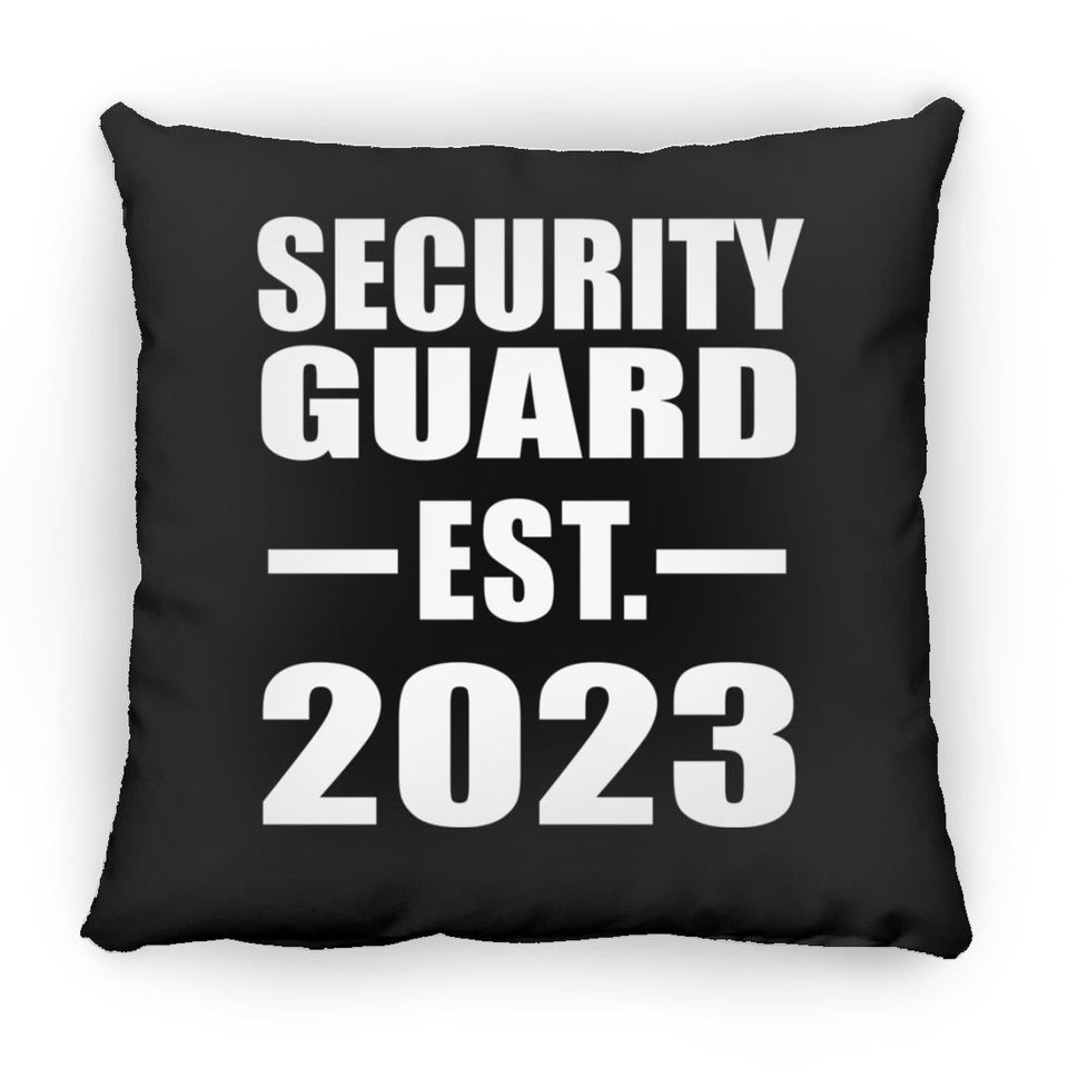 Security Guard Established EST. 2023 - Throw Pillow Black