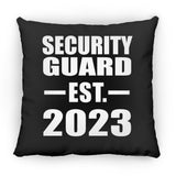 Security Guard Established EST. 2023 - Throw Pillow Black