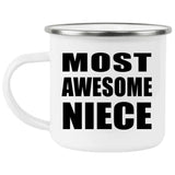 Most Awesome Niece - 12oz Camping Mug