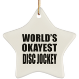 World's Okayest Disc Jockey - Star Ornament