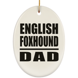 English Foxhound Dad - Oval Ornament