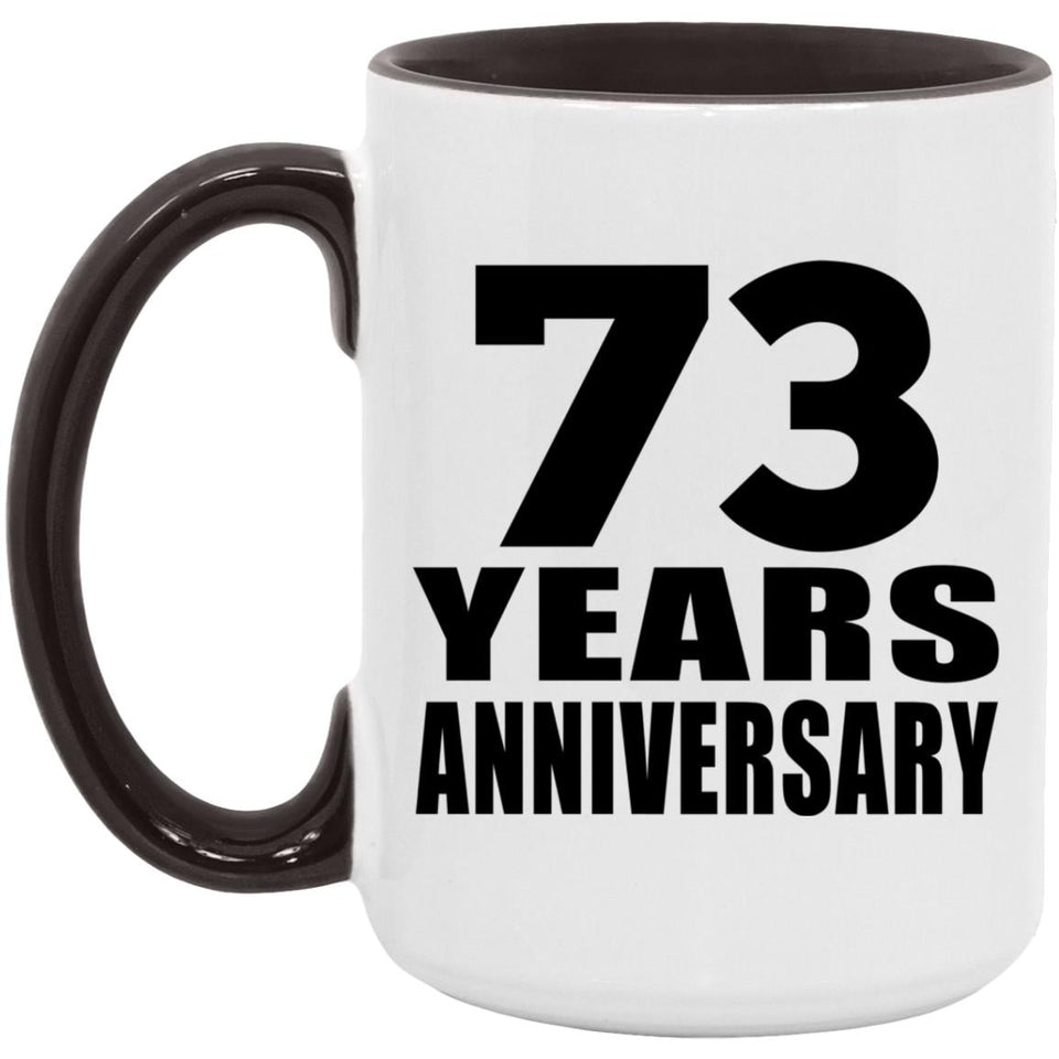 73rd Anniversary 73 Years - 15oz Accent Mug Black