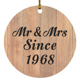 56th Anniversary Mr & Mrs Since 1968 - Circle Ornament C