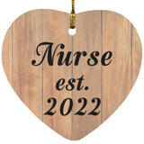 Nurse Established EST. 2022 - Heart Ornament C