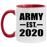 Army Established EST. 2020 - 11oz Accent Mug Red