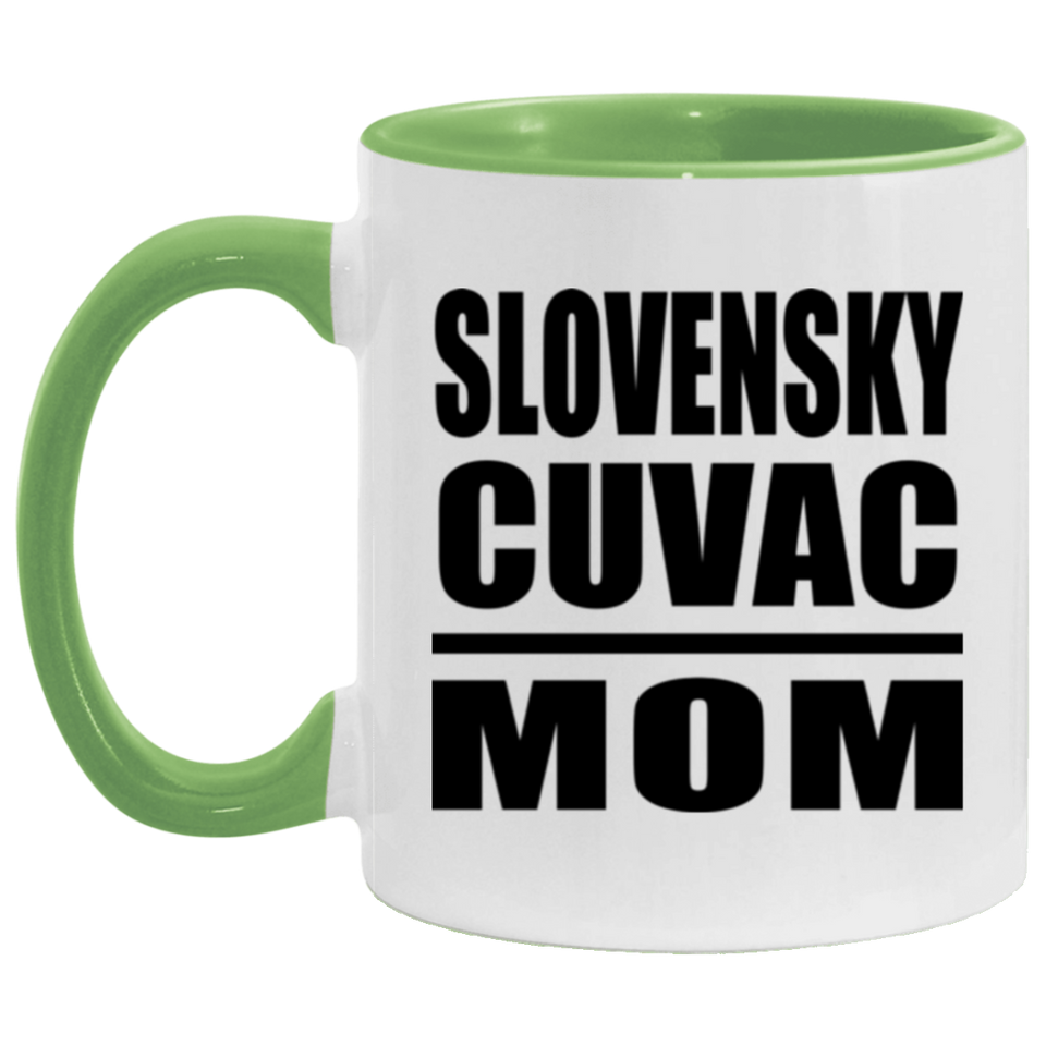 Slovensky Cuvac Mom - 11oz Accent Mug Green