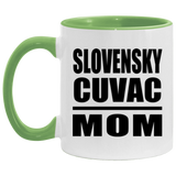 Slovensky Cuvac Mom - 11oz Accent Mug Green