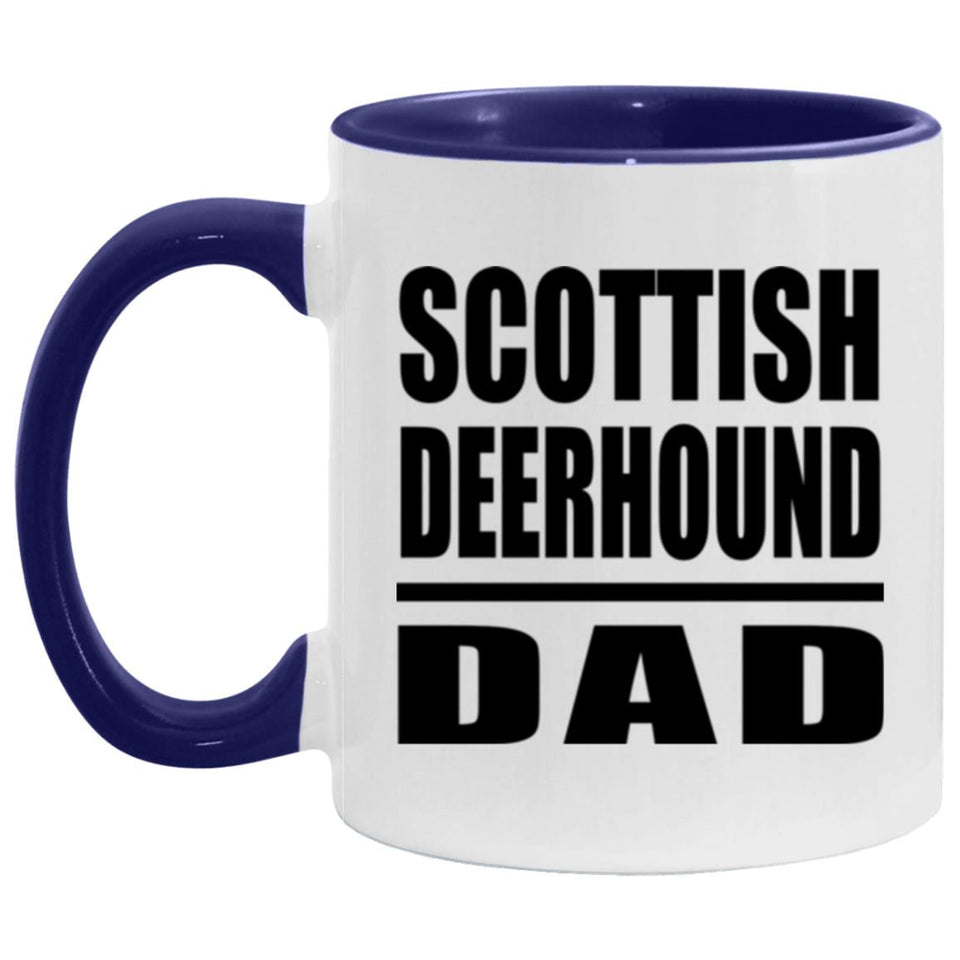 Scottish Deerhound Dad - 11oz Accent Mug Purple