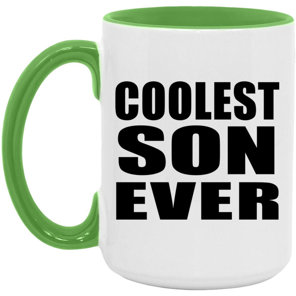 Coolest Son Ever - 15oz Accent Mug Green