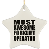 Most Awesome Forklift Operator - Star Ornament