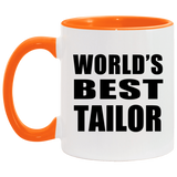 World's Best Tailor - 11oz Accent Mug Orange